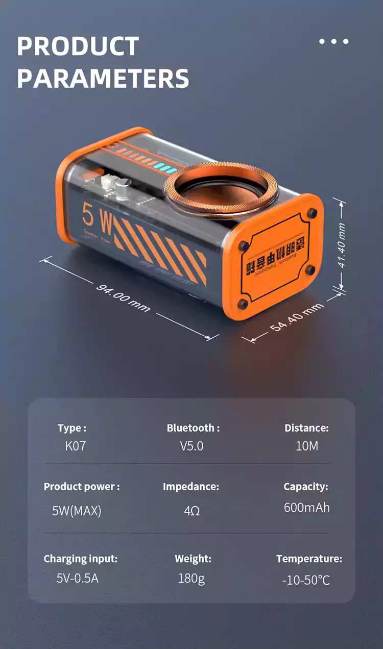 K07 BT Portable Desktop Speaker 19