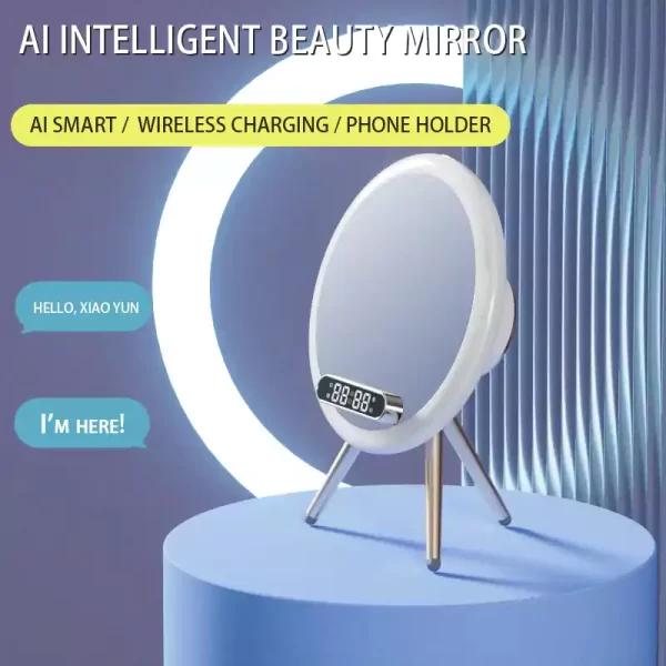 wholesale ai smart beauty mirror wireless charging bluetooth speakers q604