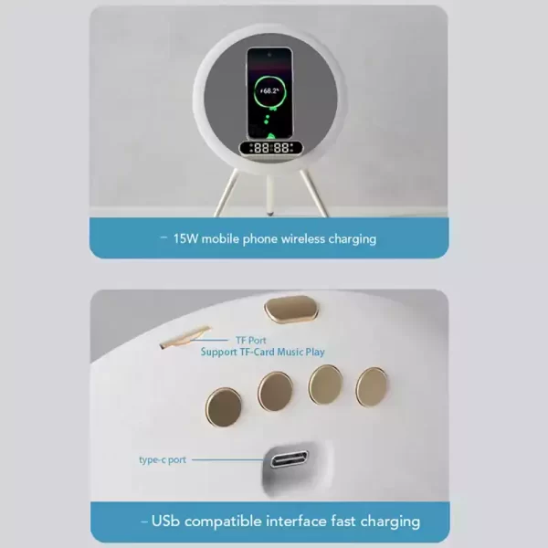 wholesale ai smart beauty mirror wireless charging bluetooth speakers q606