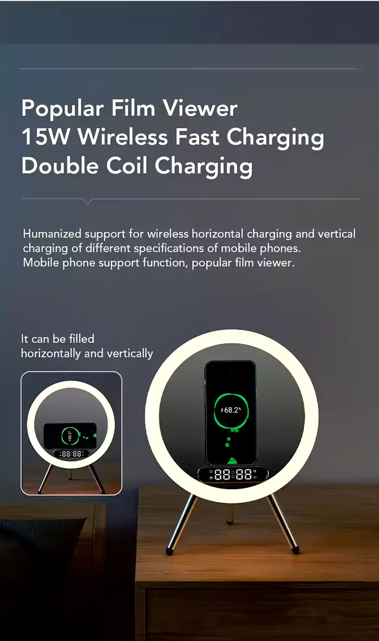 wholesale ai smart beauty mirror wireless charging bluetooth speakers q613