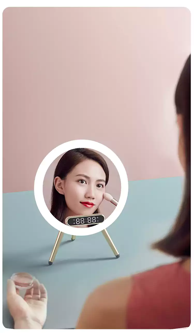 wholesale ai smart beauty mirror wireless charging bluetooth speakers q625