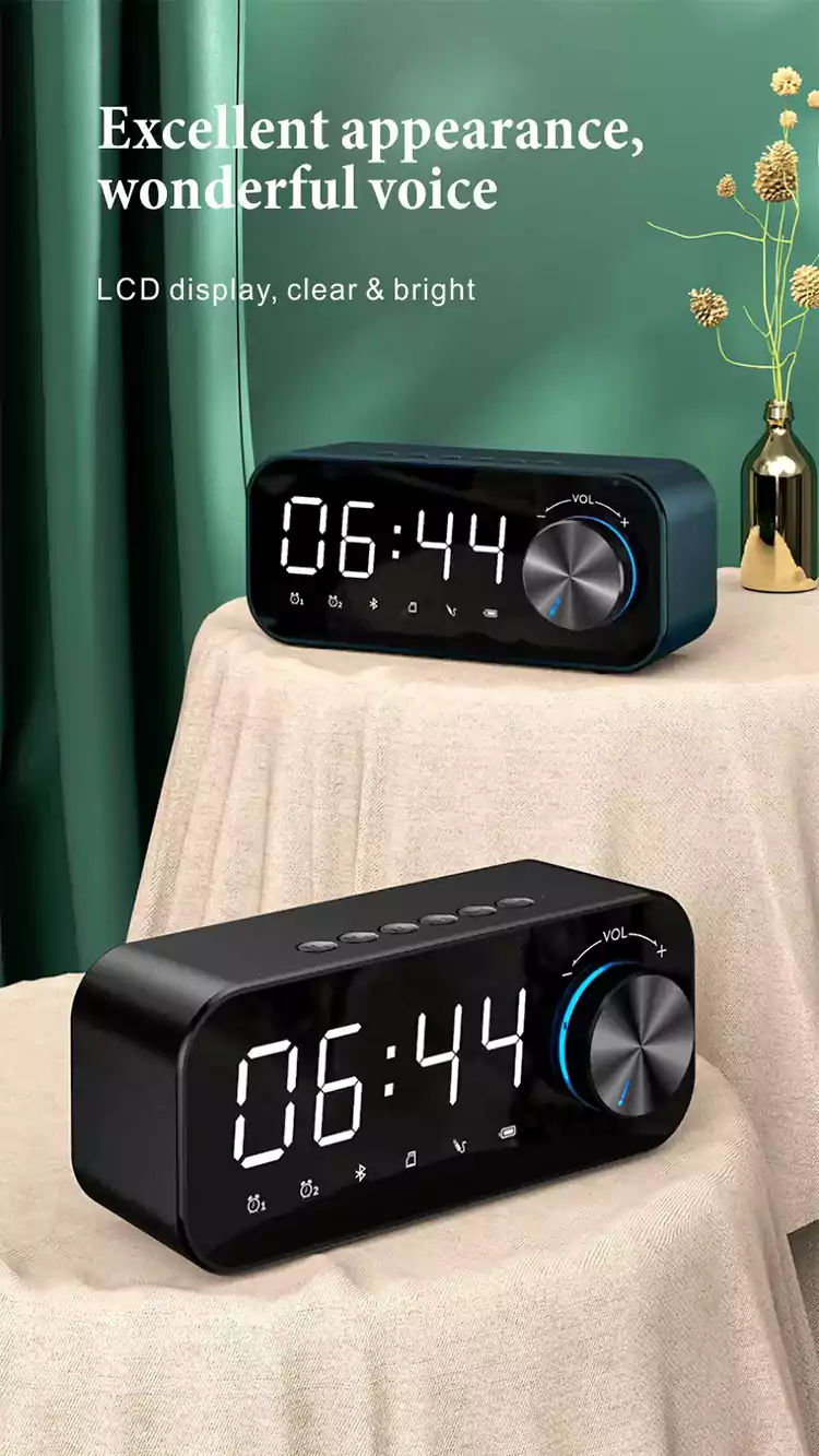 new desktop clock alarm clock wireless speaker s1615