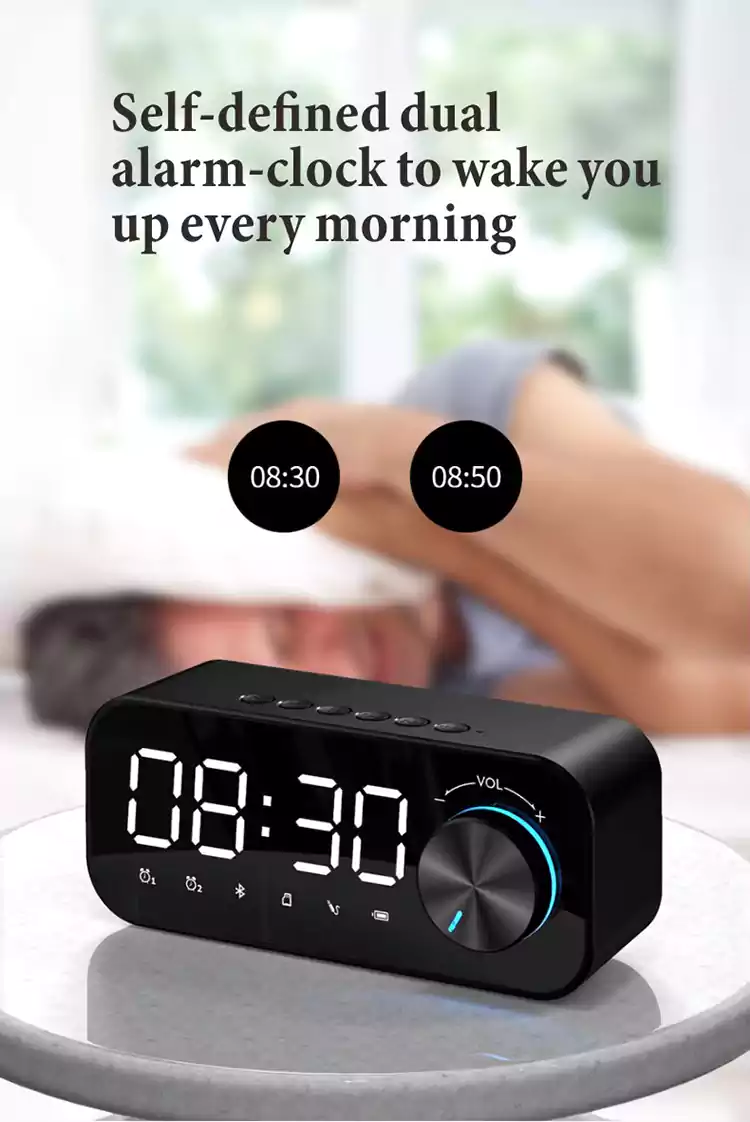 new desktop clock alarm clock wireless speaker s1619
