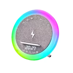 s302 alarm clock wireless charger bluetooth speaker