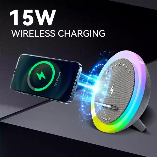 s302 alarm clock wireless charger bluetooth speaker 03