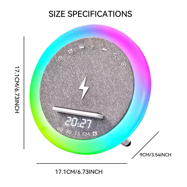 s302 alarm clock wireless charger bluetooth speaker 14