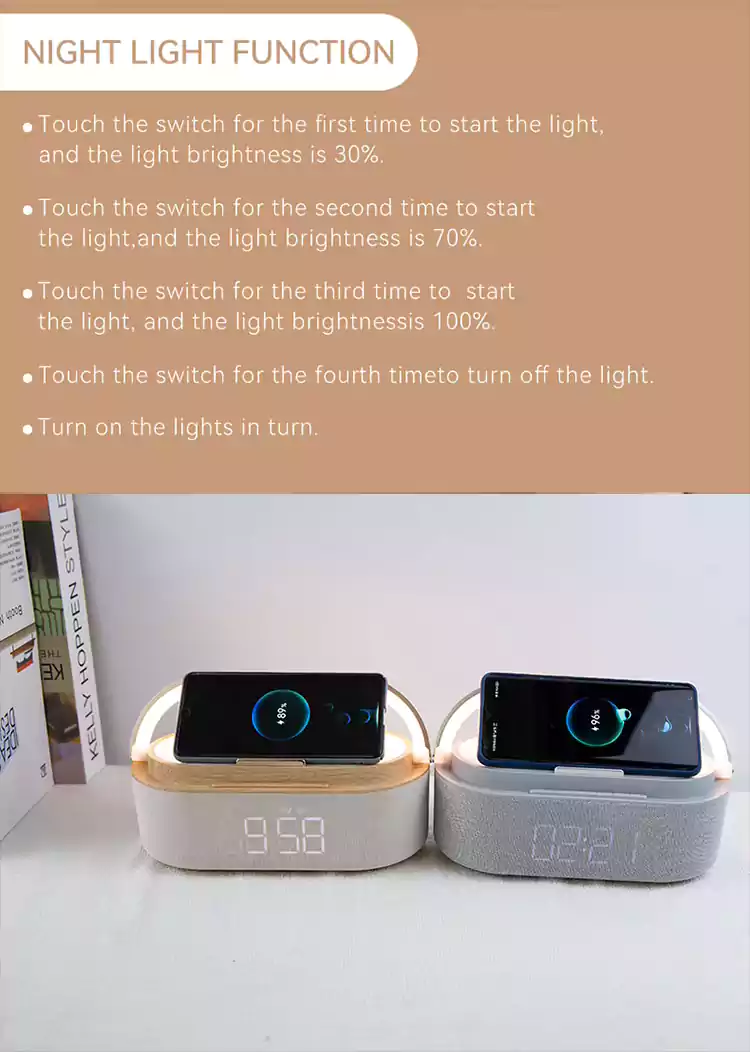 wholesale light wireless charger speaker s30515