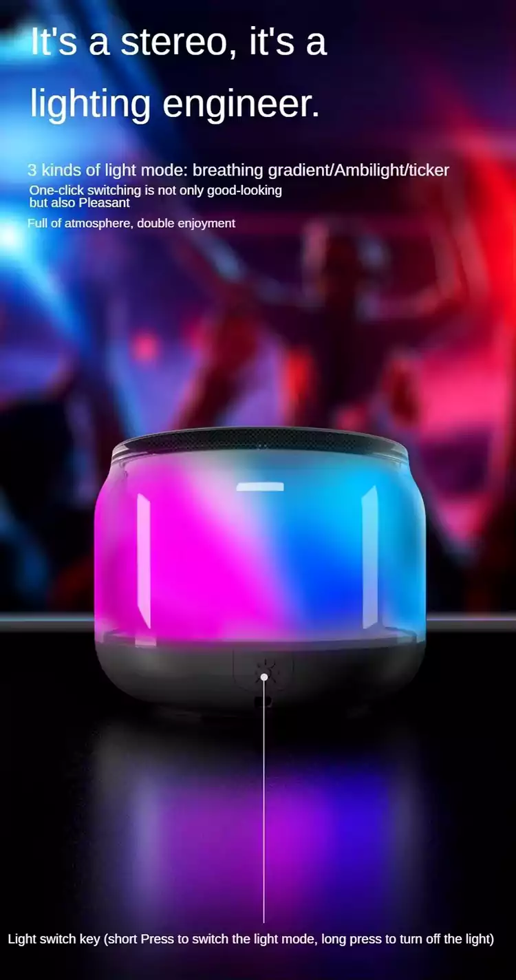 Mini Rgb Smart Portable Gaming Colorful Led Speaker s50012