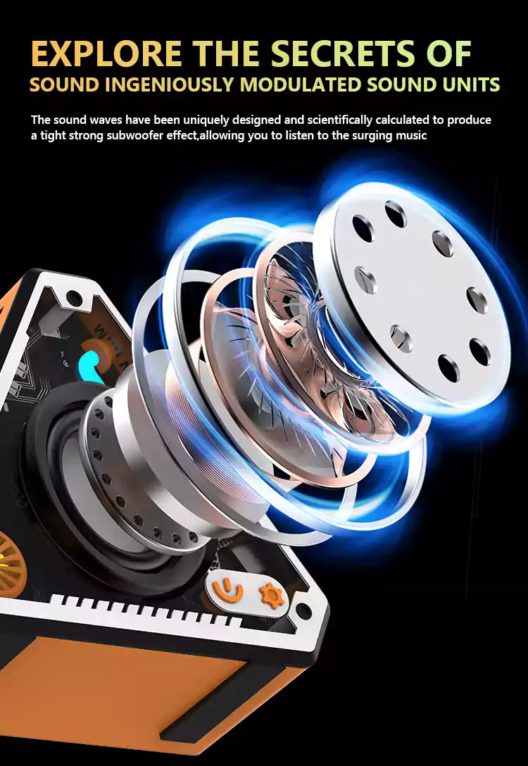 V2 Mecha Mini Wireless BT Speaker 17