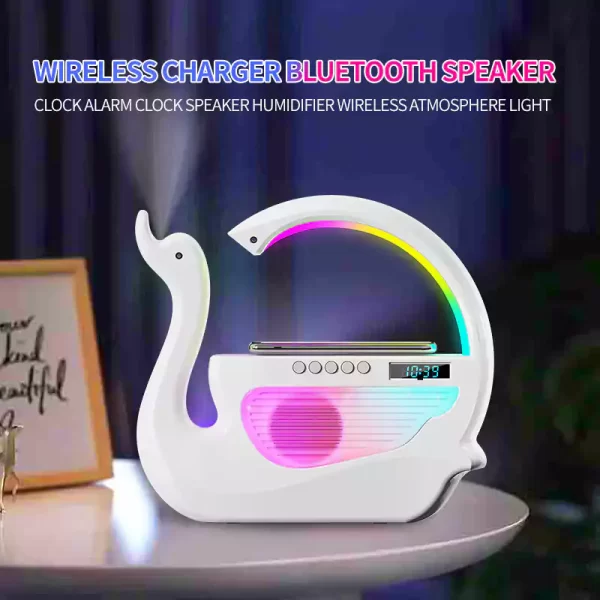 wholesale bluetooth speakers wireless charging clock humidifier 02