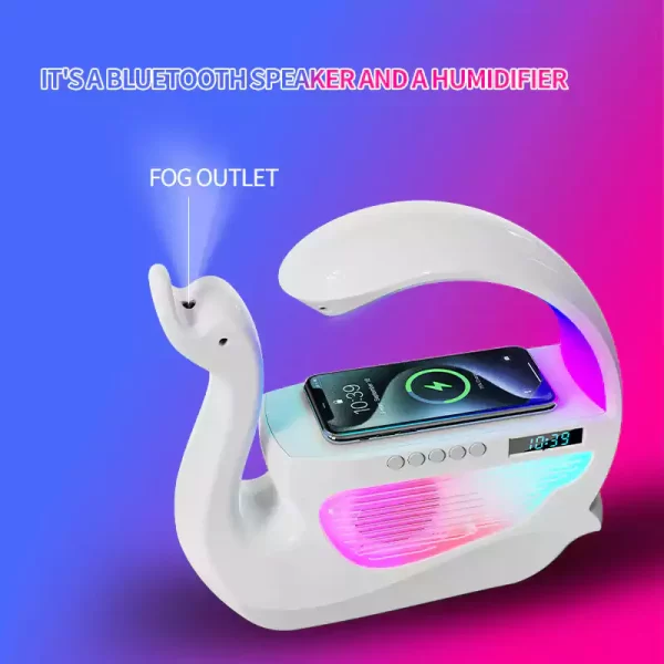 wholesale bluetooth speakers wireless charging clock humidifier 04