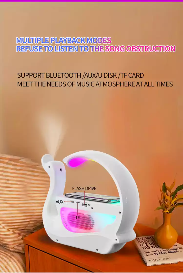 wholesale bluetooth speakers wireless charging clock humidifier 15