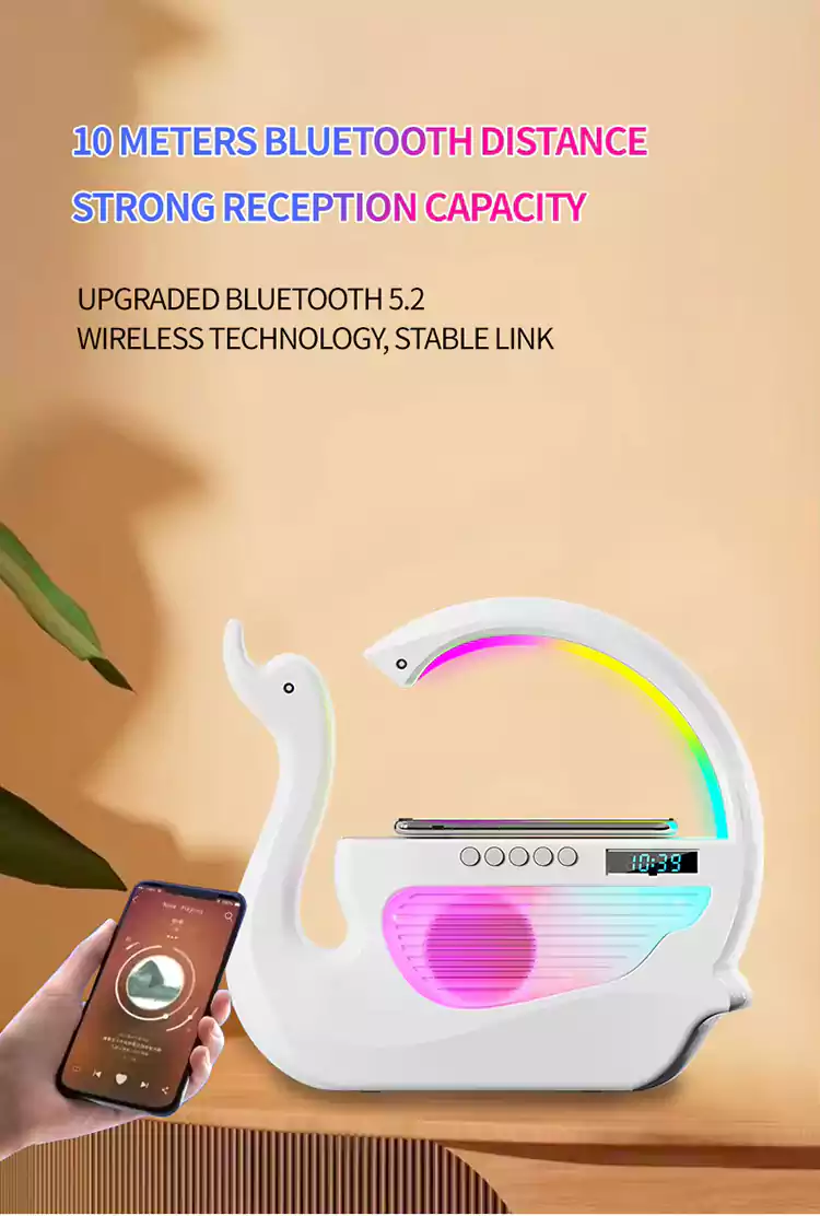 wholesale bluetooth speakers wireless charging clock humidifier 17