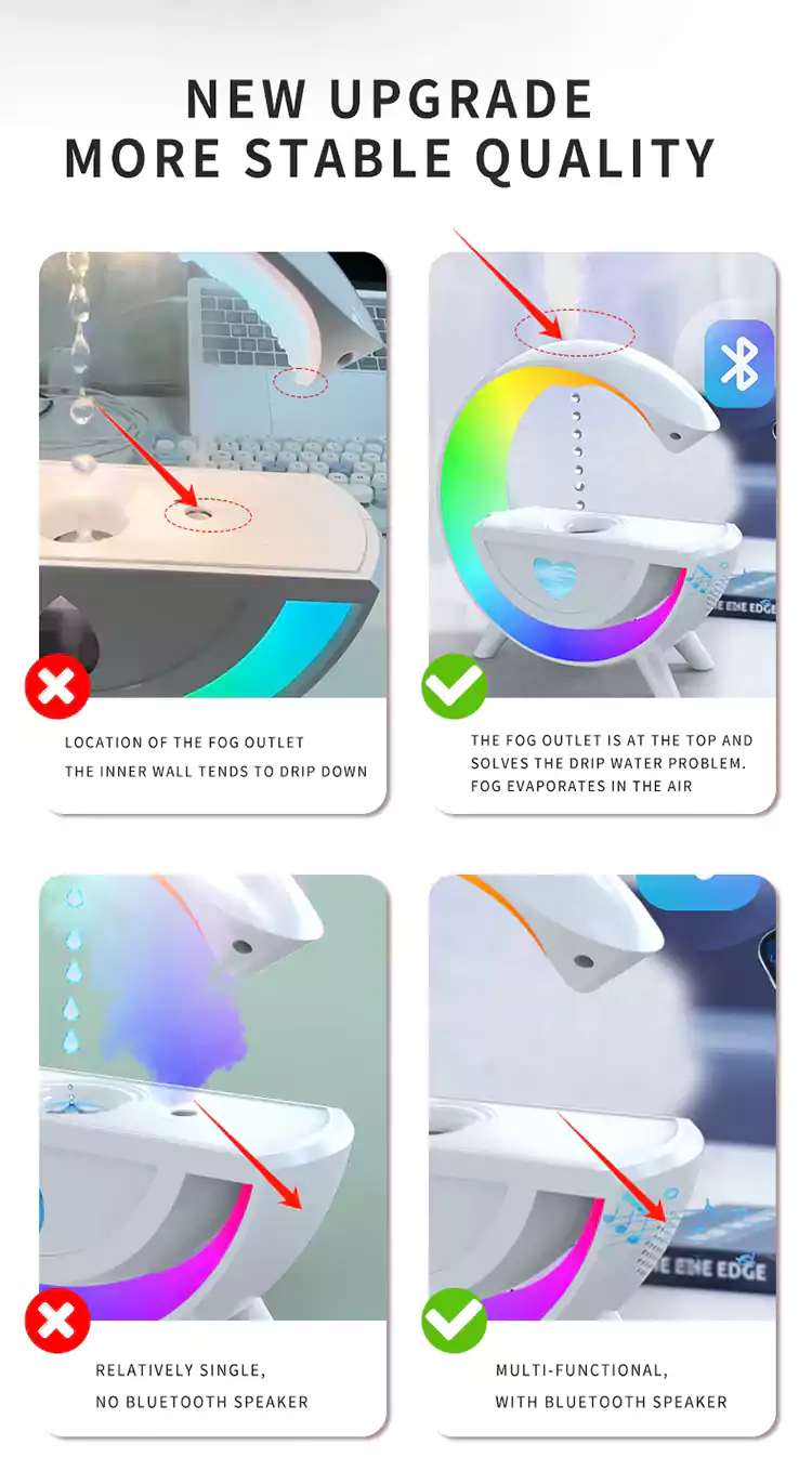 wholesale anti-gravity bluetooth speaker humidifier 15