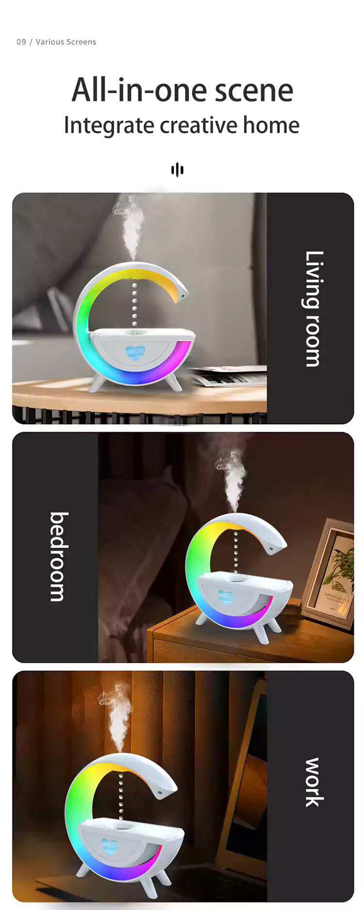 wholesale anti-gravity bluetooth speaker humidifier 19
