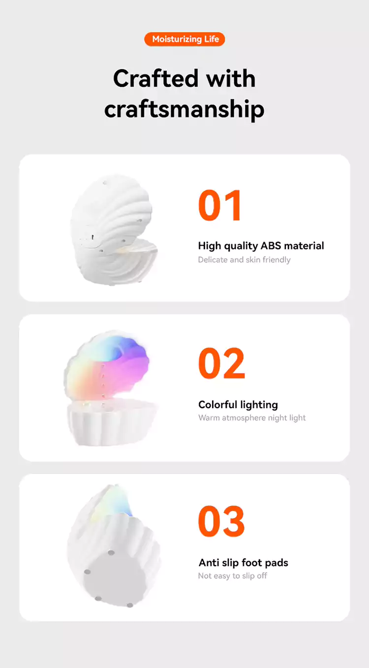 wholesale seashells humidifier bluetooth speaker 14