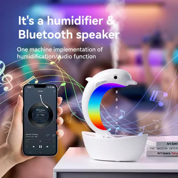 2025 wholesale dolphin diffuser humidifier speaker 06