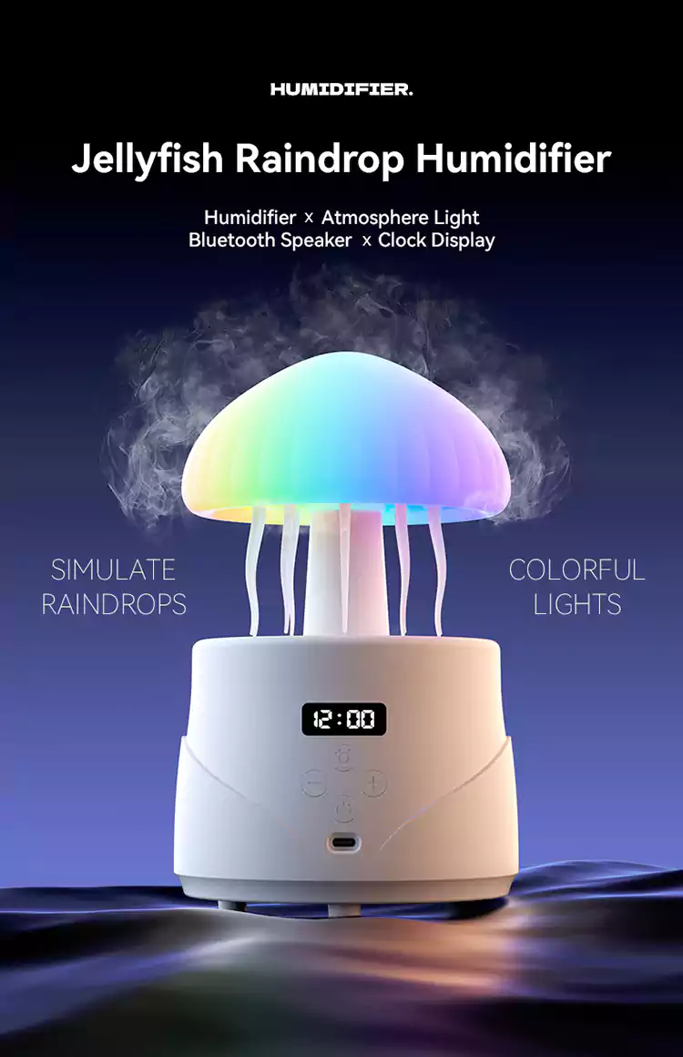 wholesale wireless speaker jellyfish lamp humidifier 11